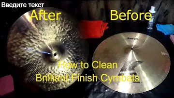 How to clean cymbals WITH Zildjian Brilliant Finish!(Как чистить тарелки)